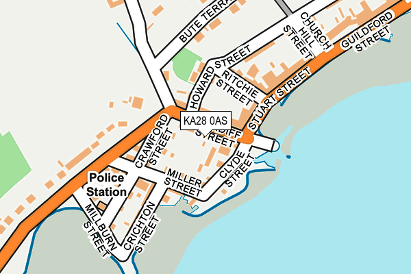 KA28 0AS map - OS OpenMap – Local (Ordnance Survey)