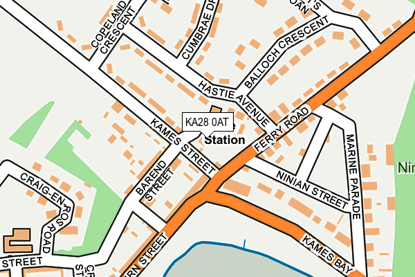 KA28 0AT map - OS OpenMap – Local (Ordnance Survey)
