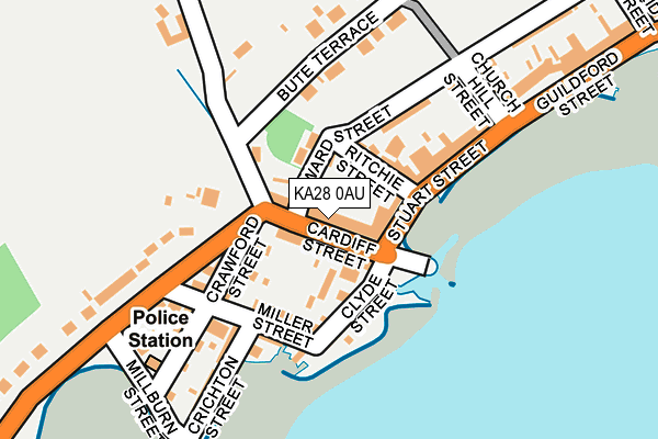 KA28 0AU map - OS OpenMap – Local (Ordnance Survey)