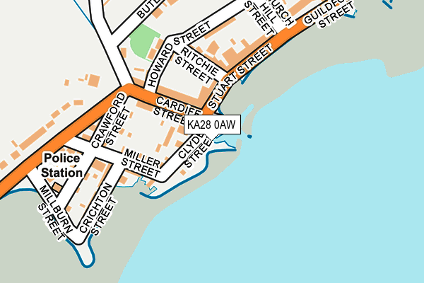 KA28 0AW map - OS OpenMap – Local (Ordnance Survey)