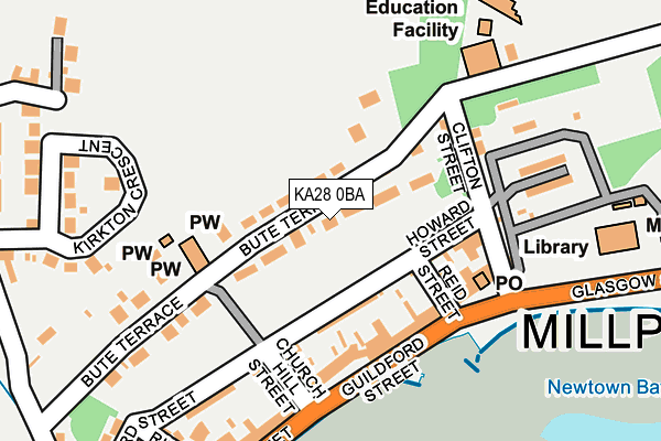 KA28 0BA map - OS OpenMap – Local (Ordnance Survey)