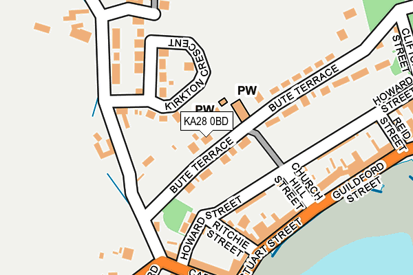 KA28 0BD map - OS OpenMap – Local (Ordnance Survey)