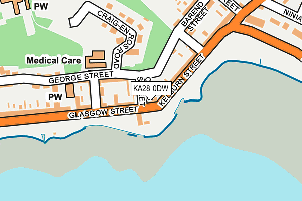 KA28 0DW map - OS OpenMap – Local (Ordnance Survey)