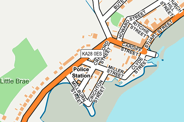 KA28 0ES map - OS OpenMap – Local (Ordnance Survey)