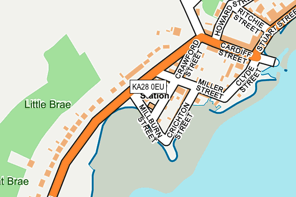 KA28 0EU map - OS OpenMap – Local (Ordnance Survey)