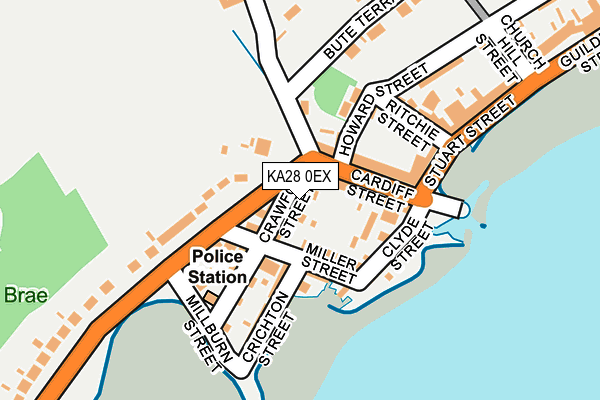 KA28 0EX map - OS OpenMap – Local (Ordnance Survey)
