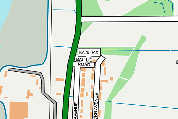KA29 0AX map - OS OpenMap – Local (Ordnance Survey)