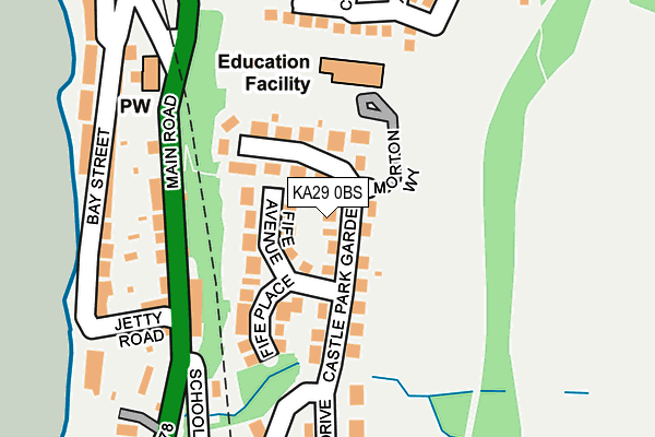 KA29 0BS map - OS OpenMap – Local (Ordnance Survey)