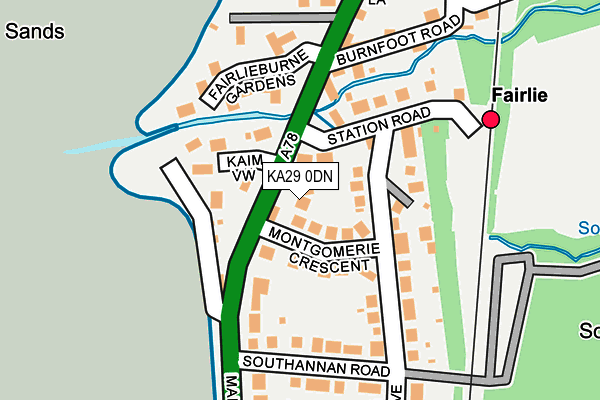 KA29 0DN map - OS OpenMap – Local (Ordnance Survey)