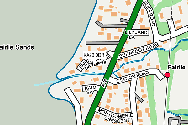 KA29 0DR map - OS OpenMap – Local (Ordnance Survey)