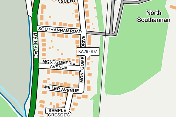 KA29 0DZ map - OS OpenMap – Local (Ordnance Survey)
