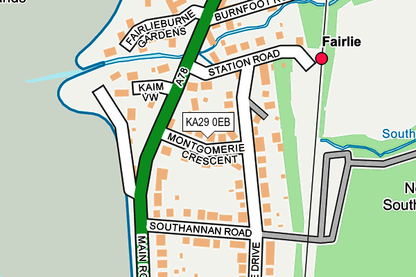 KA29 0EB map - OS OpenMap – Local (Ordnance Survey)