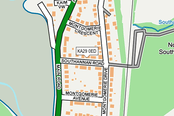 KA29 0ED map - OS OpenMap – Local (Ordnance Survey)