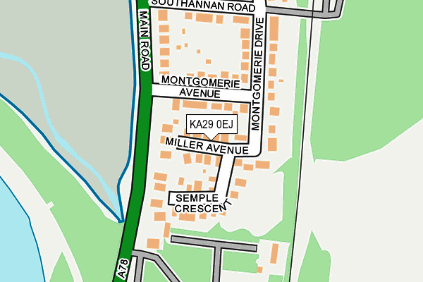 KA29 0EJ map - OS OpenMap – Local (Ordnance Survey)