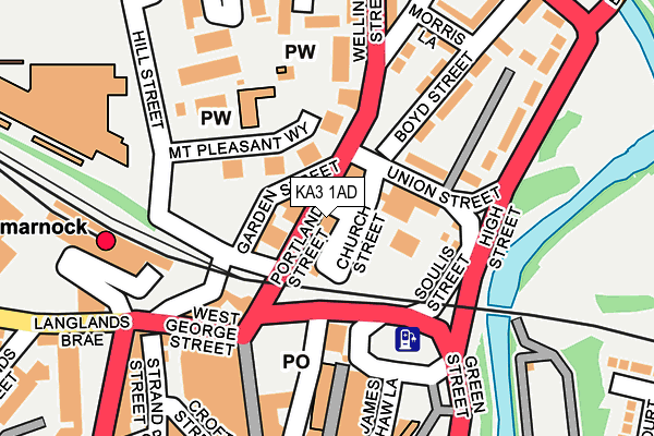 KA3 1AD map - OS OpenMap – Local (Ordnance Survey)