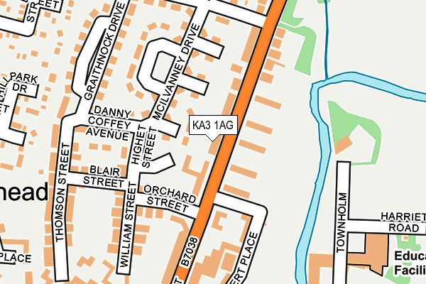 KA3 1AG map - OS OpenMap – Local (Ordnance Survey)