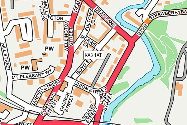 KA3 1AT map - OS OpenMap – Local (Ordnance Survey)