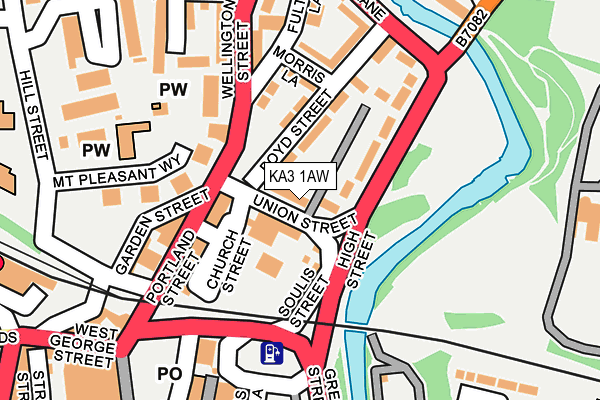 KA3 1AW map - OS OpenMap – Local (Ordnance Survey)