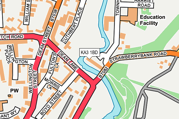 KA3 1BD map - OS OpenMap – Local (Ordnance Survey)