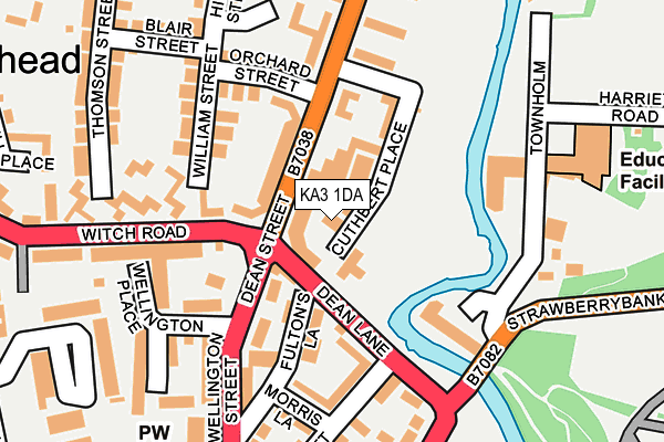 KA3 1DA map - OS OpenMap – Local (Ordnance Survey)