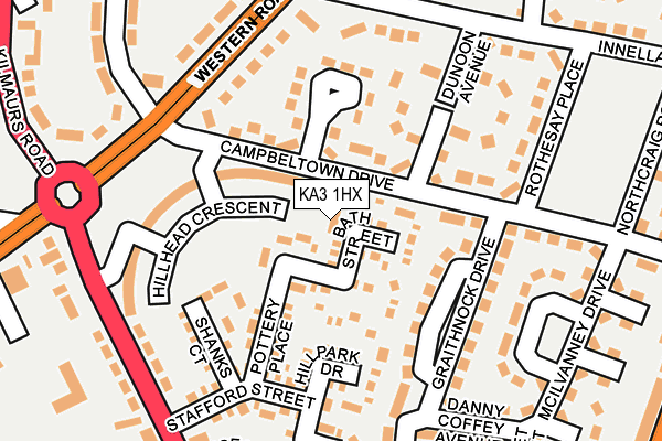 KA3 1HX map - OS OpenMap – Local (Ordnance Survey)
