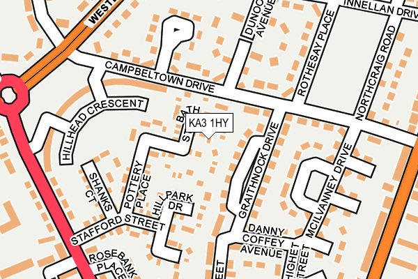 KA3 1HY map - OS OpenMap – Local (Ordnance Survey)
