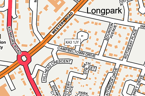 KA3 1JY map - OS OpenMap – Local (Ordnance Survey)