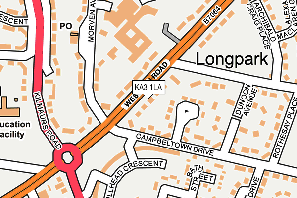 KA3 1LA map - OS OpenMap – Local (Ordnance Survey)