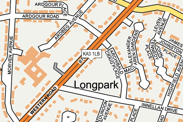 KA3 1LB map - OS OpenMap – Local (Ordnance Survey)