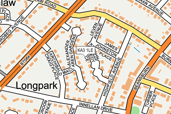 KA3 1LE map - OS OpenMap – Local (Ordnance Survey)