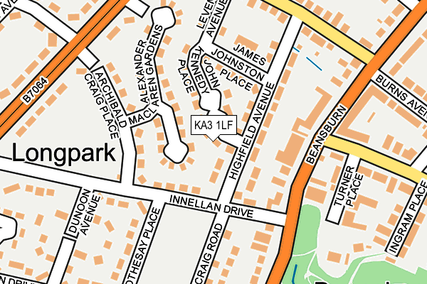 KA3 1LF map - OS OpenMap – Local (Ordnance Survey)