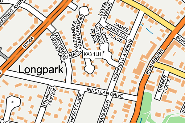 KA3 1LH map - OS OpenMap – Local (Ordnance Survey)