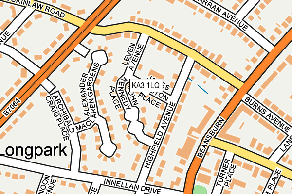 KA3 1LQ map - OS OpenMap – Local (Ordnance Survey)