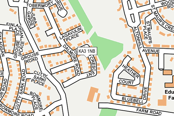 KA3 1NB map - OS OpenMap – Local (Ordnance Survey)
