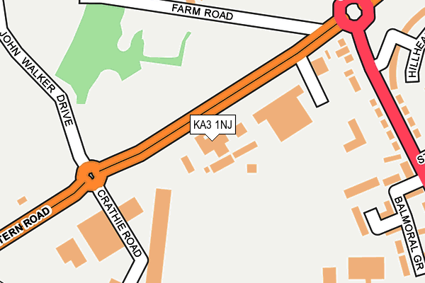 KA3 1NJ map - OS OpenMap – Local (Ordnance Survey)