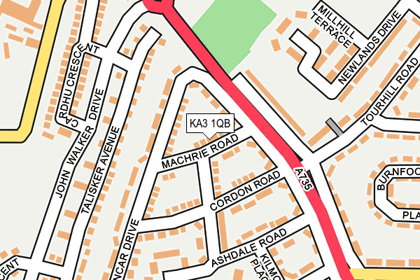 KA3 1QB map - OS OpenMap – Local (Ordnance Survey)