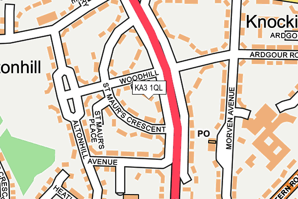 KA3 1QL map - OS OpenMap – Local (Ordnance Survey)