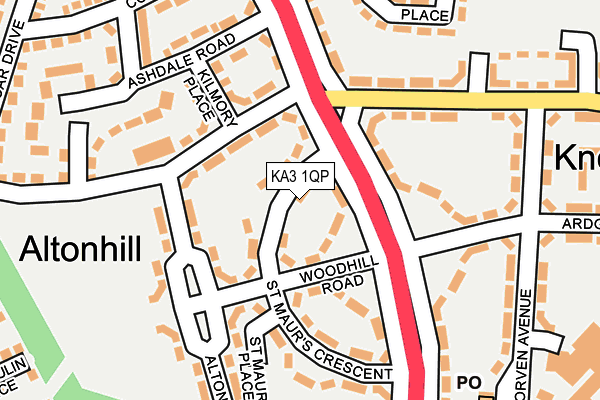 KA3 1QP map - OS OpenMap – Local (Ordnance Survey)