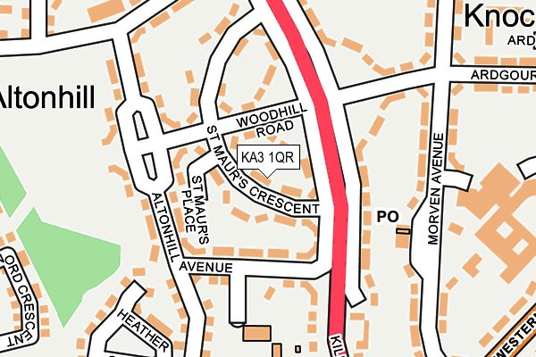 KA3 1QR map - OS OpenMap – Local (Ordnance Survey)
