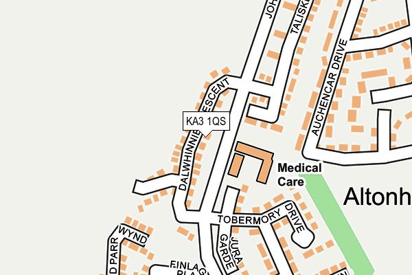 KA3 1QS map - OS OpenMap – Local (Ordnance Survey)