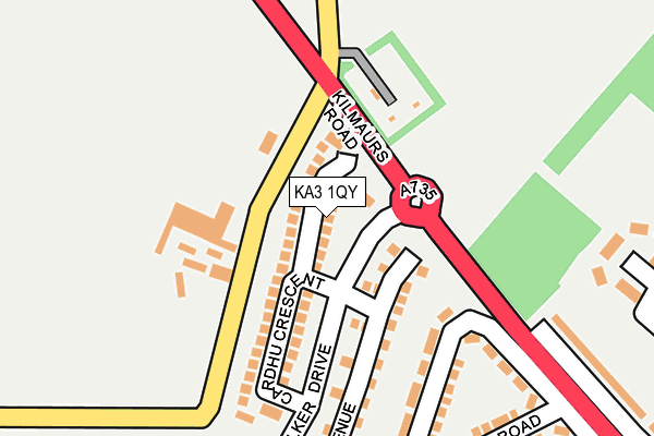 KA3 1QY map - OS OpenMap – Local (Ordnance Survey)