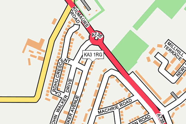 KA3 1RG map - OS OpenMap – Local (Ordnance Survey)