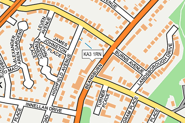 KA3 1RN map - OS OpenMap – Local (Ordnance Survey)