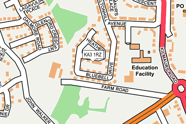 KA3 1RZ map - OS OpenMap – Local (Ordnance Survey)