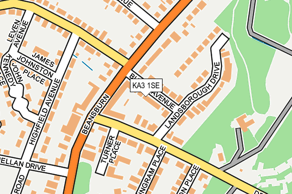 KA3 1SE map - OS OpenMap – Local (Ordnance Survey)