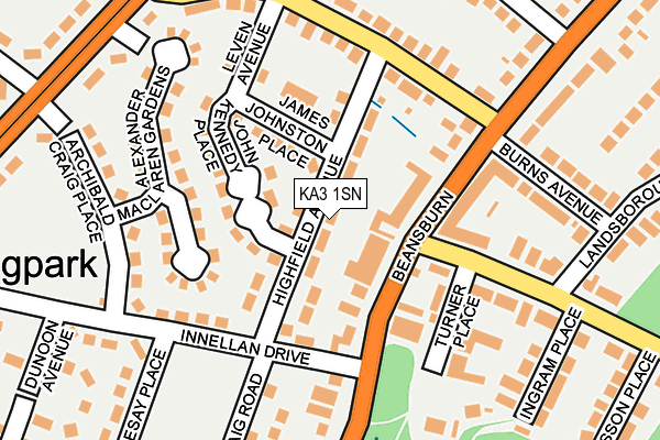 KA3 1SN map - OS OpenMap – Local (Ordnance Survey)