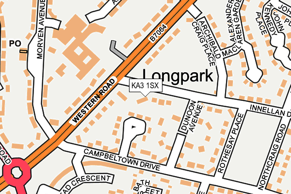 KA3 1SX map - OS OpenMap – Local (Ordnance Survey)