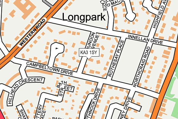 KA3 1SY map - OS OpenMap – Local (Ordnance Survey)