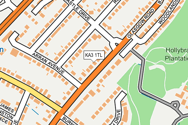 KA3 1TL map - OS OpenMap – Local (Ordnance Survey)
