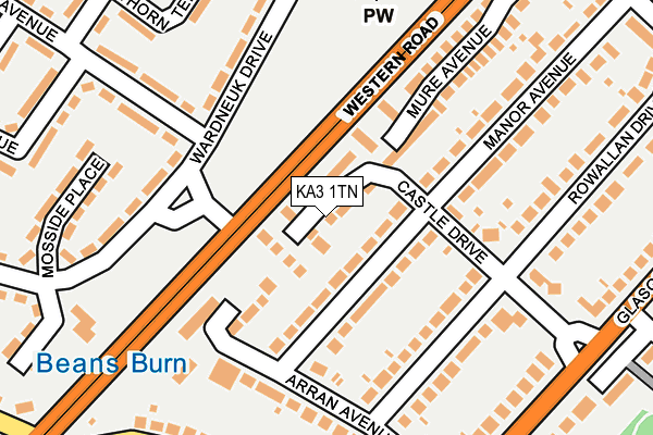 KA3 1TN map - OS OpenMap – Local (Ordnance Survey)